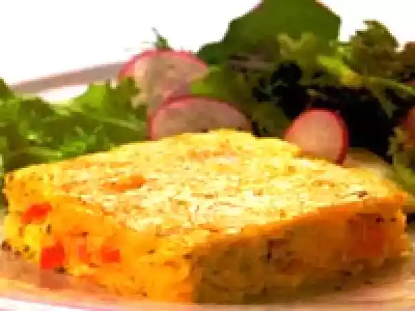 Receita Fritada de abóbora com tomate (ovo-lacto)