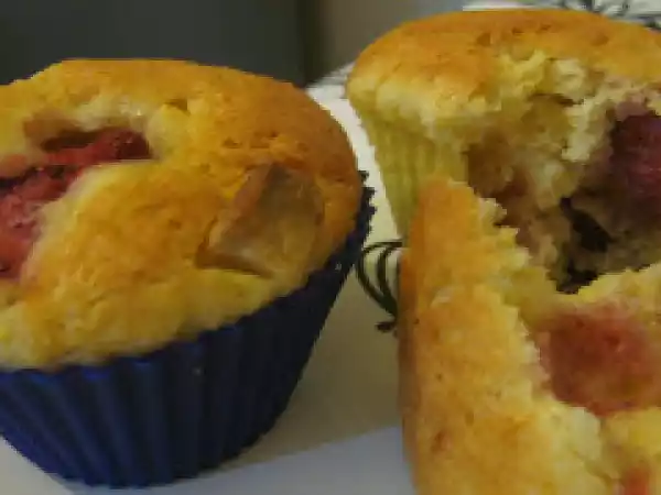 Receita Muffins de morango e chocolate branco