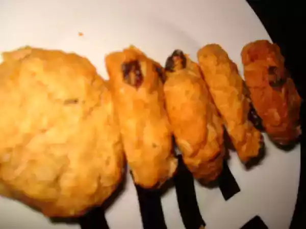 Receita Biscoitos de aveia e passas...