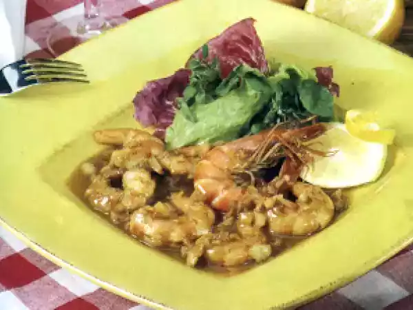 Receita Camarão com molho inglês