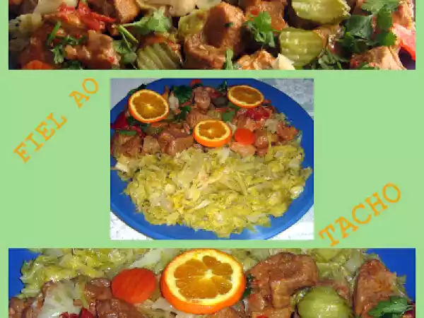 Receita Rojões com couve lombarda