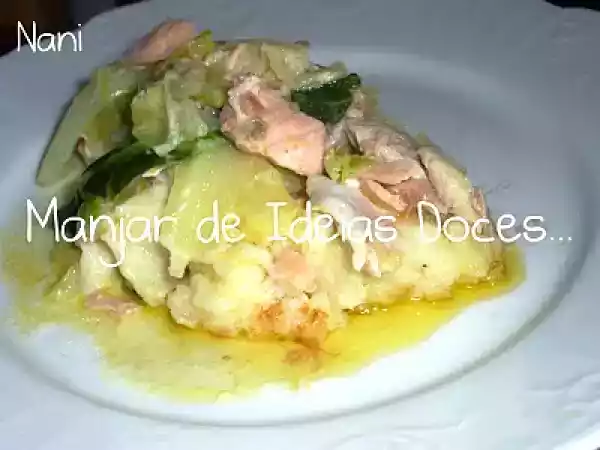 Receita Empadão de salmão com couve
