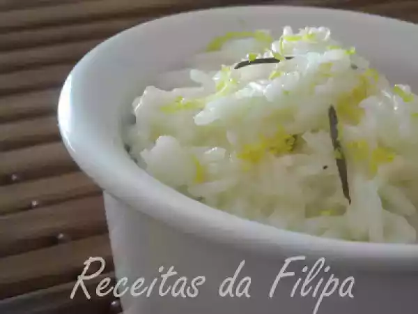 Receita Arroz de limão, côco e ervas aromáticas