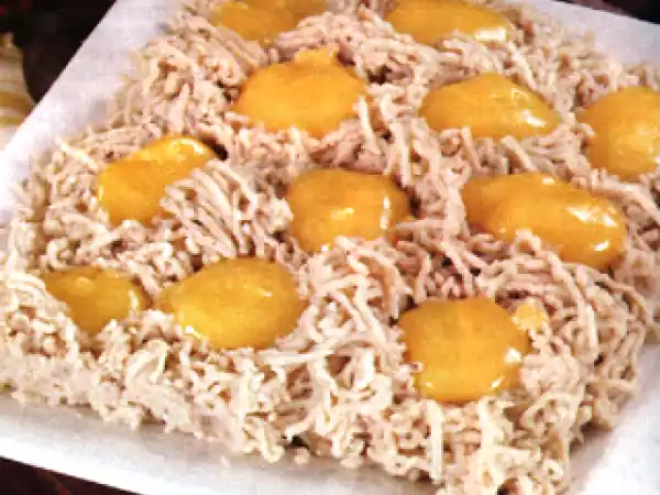 Receita Doce de castanhas com ovos moles