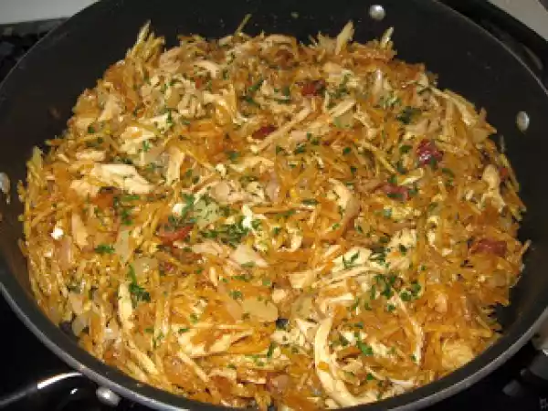 Receita Frango à brás