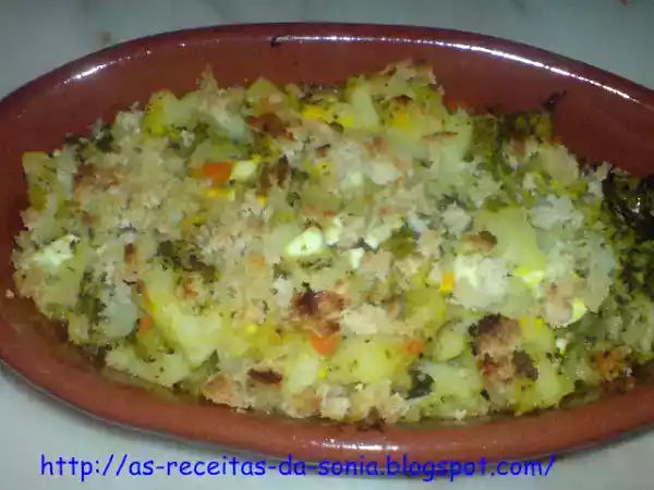 Receita Gratinado de peixe com legumes