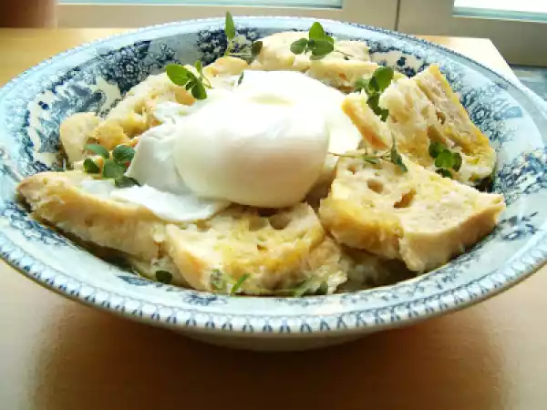 Receita Açorda alentejana com oregãos