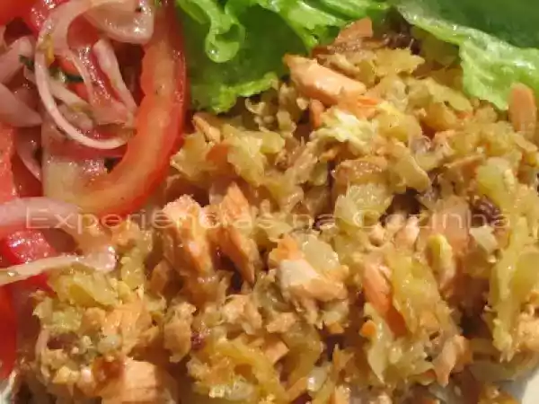 Receita Salmão à brás