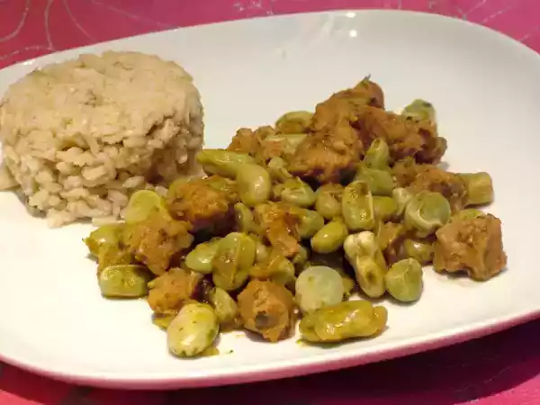 Receita Favas guisadas com soja grossa