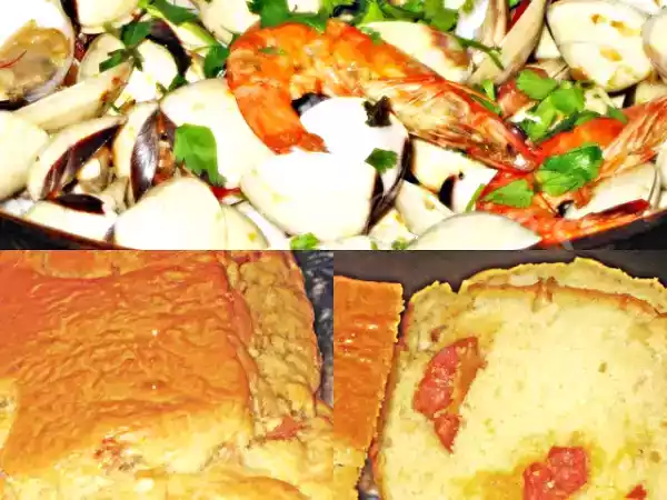 Receita Cataplana de marisco, e bola de carnes