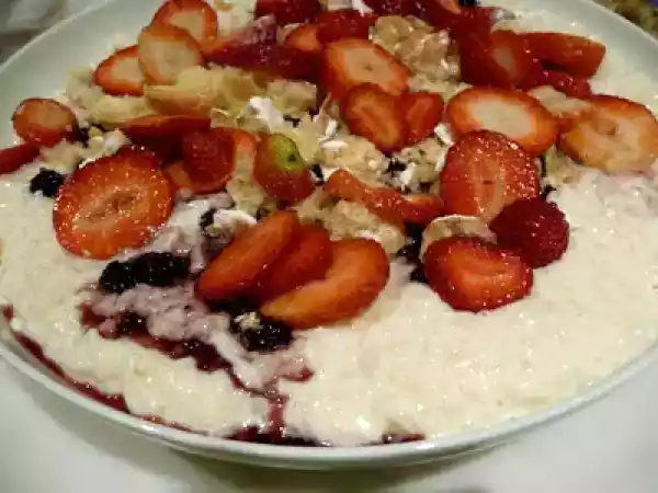 Receita Arroz doce crocante