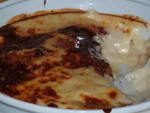 Receita Bacalhau com natas e camarão