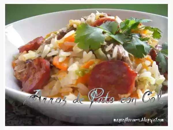 Receita Arroz de pato com couve