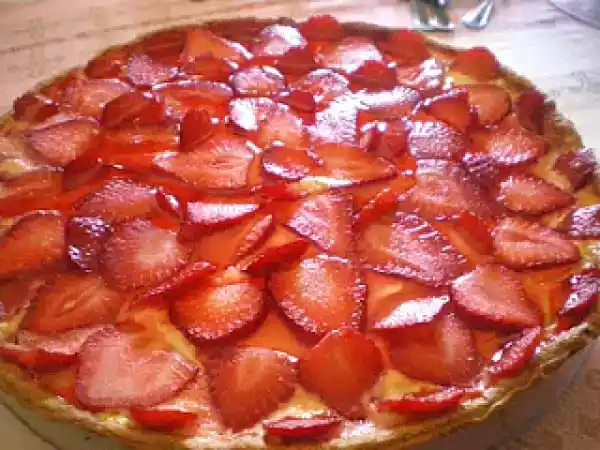 Receita Tarte de morango com creme