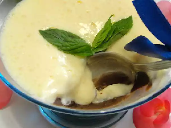 Receita Mousse de maracujà com ganache de chocolate meio amargo