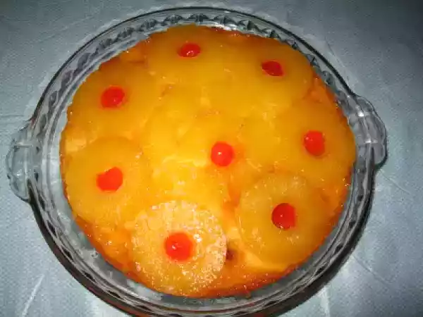 Receita Bolo de abacaxi caramelado