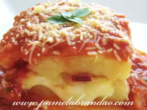 Receita Polenta recheada grelhada