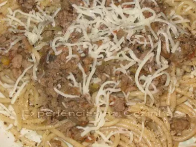 Receita Esparguete integral à bolonhesa