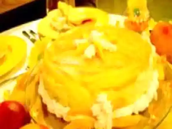 Receita Bolo de mousse de manga