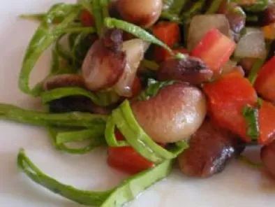 Receita Salada de favas com couve
