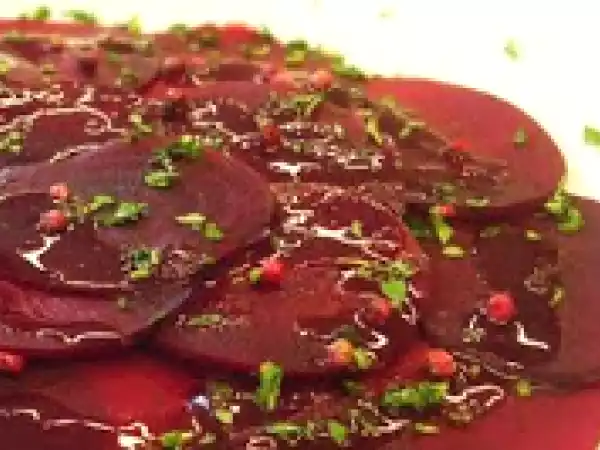 Receita Carpaccio de beterraba (vegana)