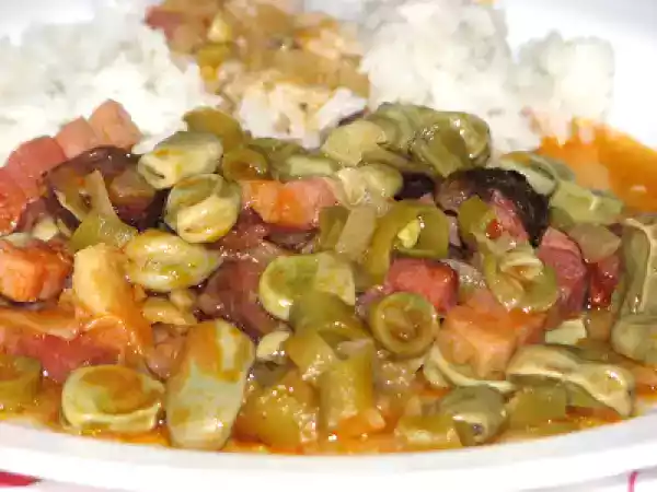 Receita Favas com chouriço