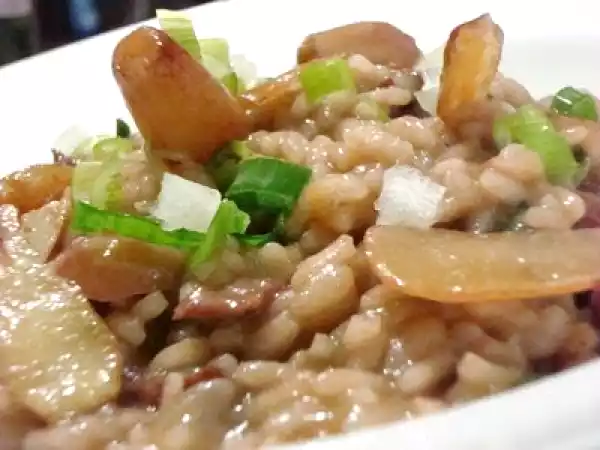 Receita Risoto de pinhão