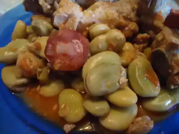 Receita Favas com chouriço