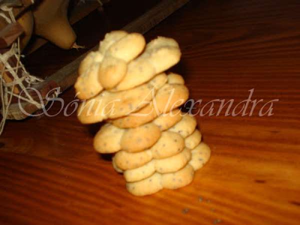 Receita Biscoitos de manteiga com sementes de papoila e açúcar mascavado...