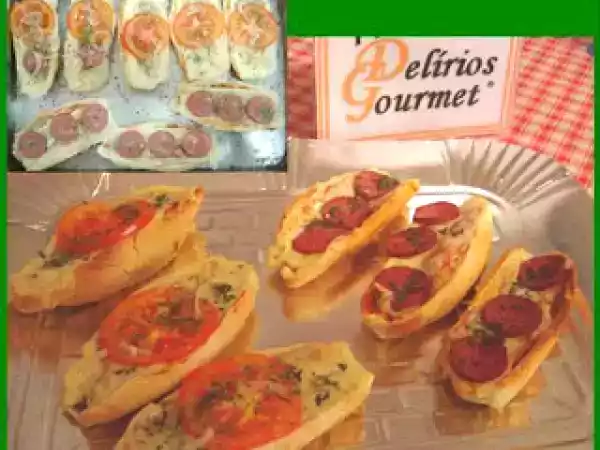 Receita Pizza na baguete