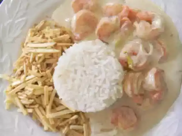 Receita Camarão ao molho gruyère trainee