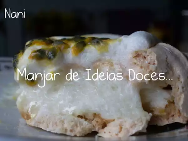 Receita Pavlova com maracujá