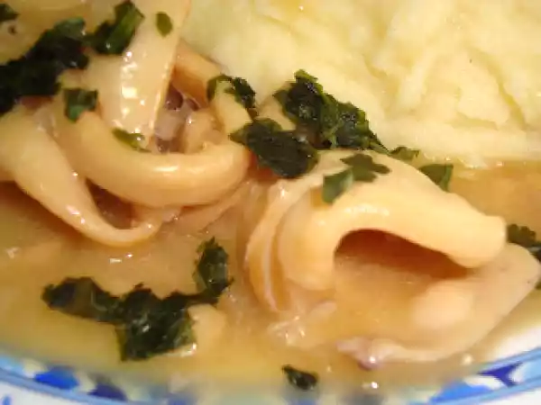 Receita Lulas em molho de cerveja e mostarda
