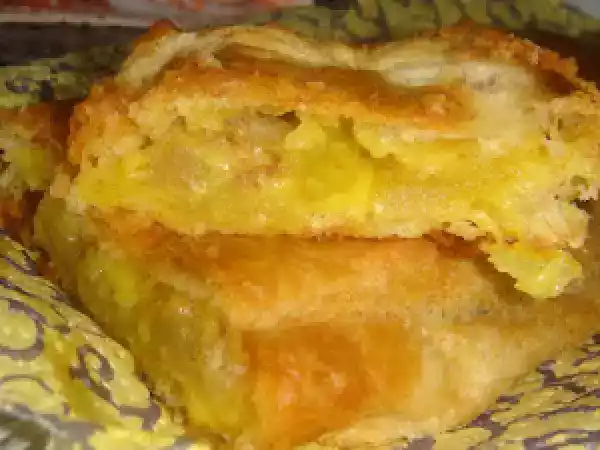 Receita Folhado de leite de creme com maçã e canela