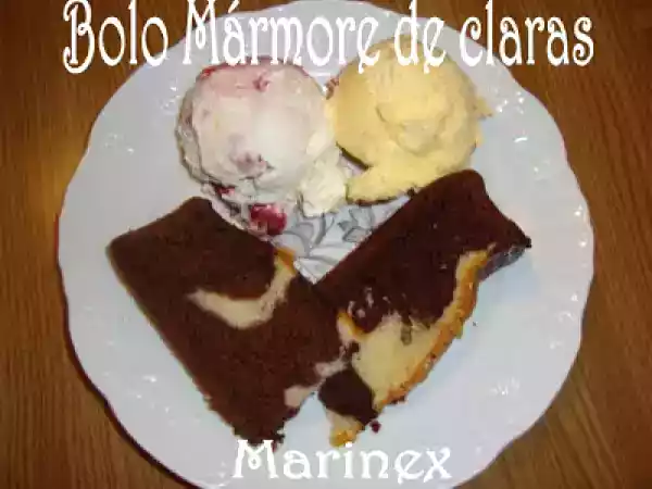 Receita Bolo mármore de claras