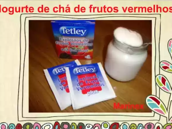 Receita Iogurte de chá de frutos vermelhos