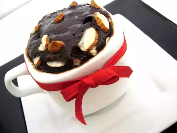 Receita Brownie de caneca de 1 minuto
