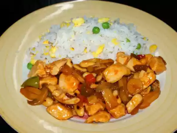 Receita Frango agridoce com amêndoas