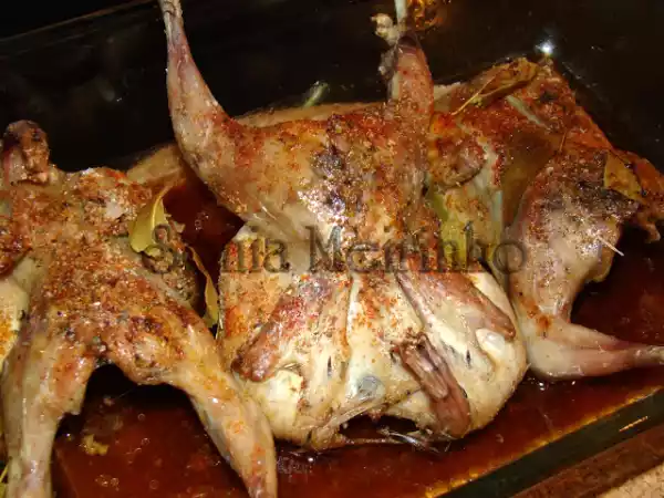 Receita Codornizes assadas no forno