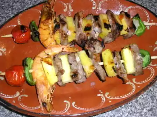 Receita Espetadas tropicais