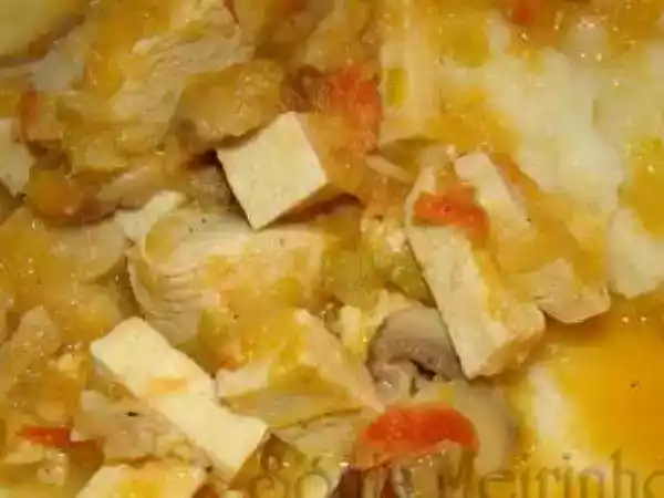 Receita Guisado de frango com tofu