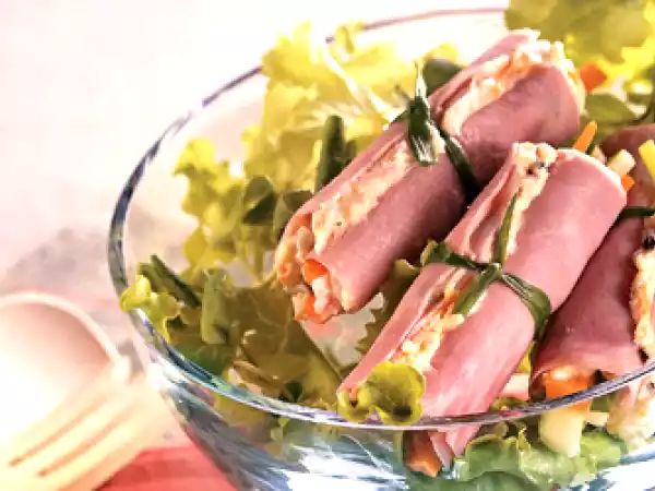 Receita Rolinhos de presunto / fiambre com ricota