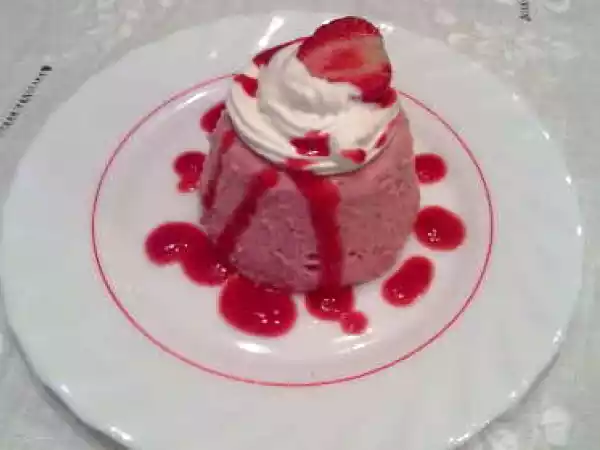 Receita Pudins de morangos