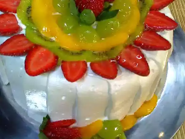 Receita Bolo salada de frutas