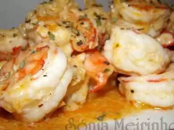Receita Camarão com alho e whisky