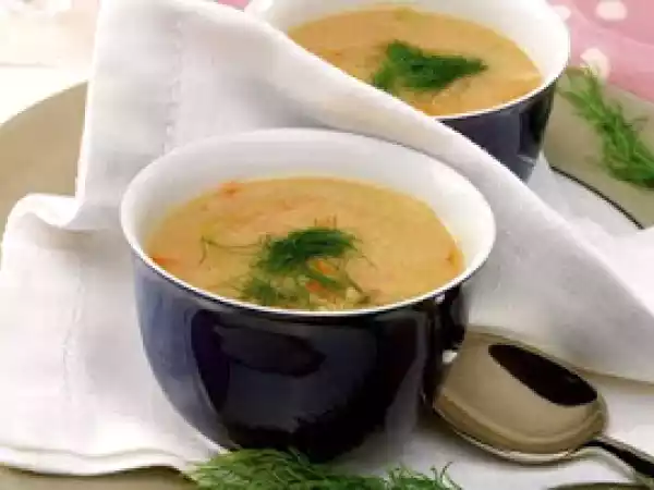 Receita Sopa de soja com funcho fresco