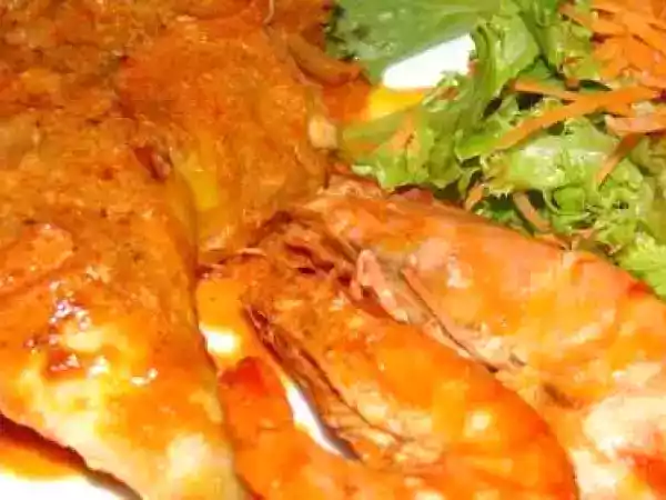Receita Coxas de frango na wok com gambas