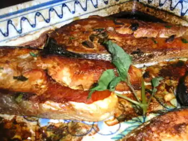 Receita Salmão no forno com manjericão