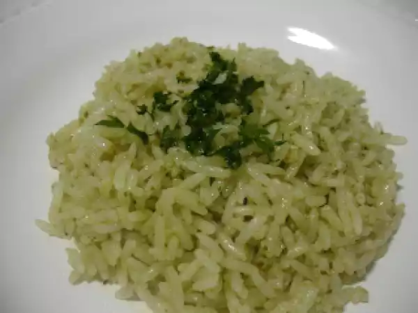 Receita Arroz ao pesto