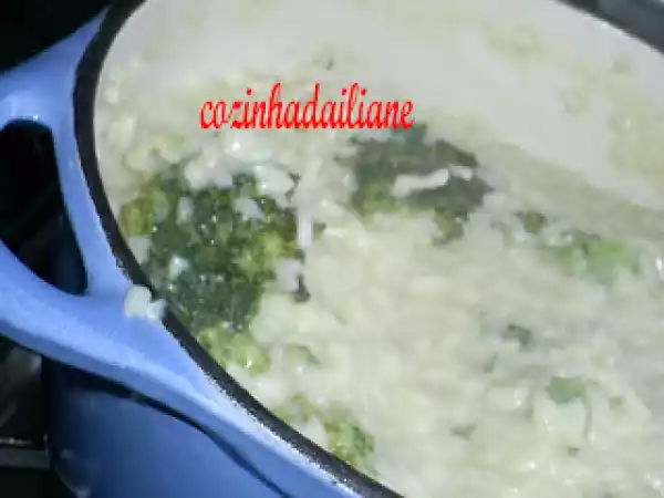 Receita Risoto de brocolis ninja, alho poró e limão
